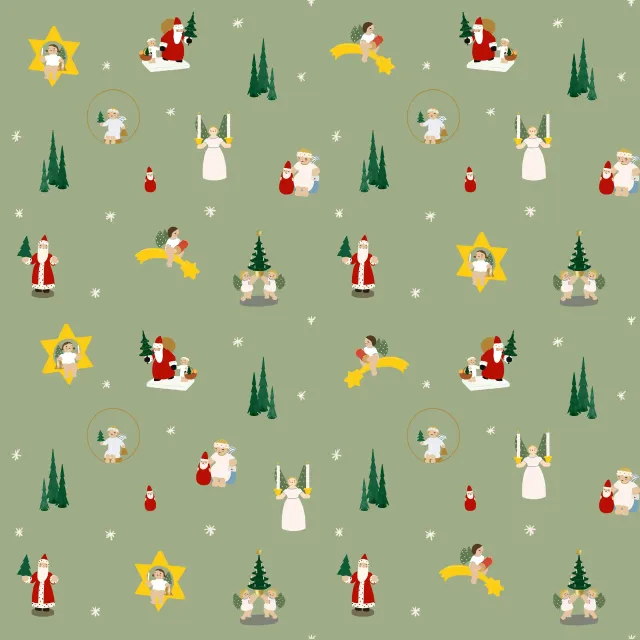 Kissen Figuren Muster Weihnachten