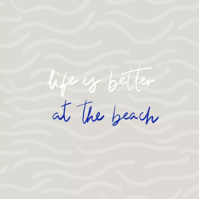 Kissen Life is better at the beach