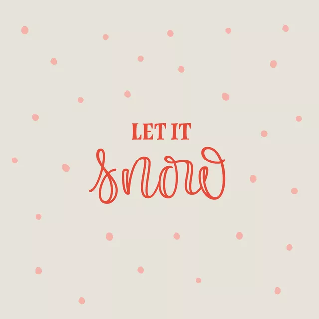 Tischset Weihnachten Let it snow rot