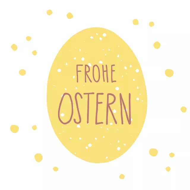 Servietten Frohe Ostern gelbes Osterei
