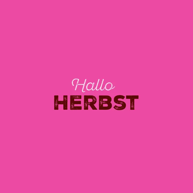 Kissen Bordeaux Pink Hallo Herbst