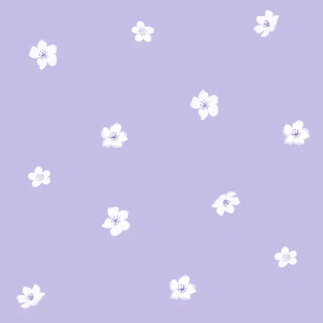 Kissen Kirschblüten Muster klein lila