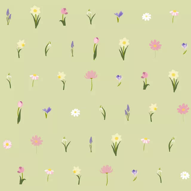 Kissen Osterblumen Wiese grün