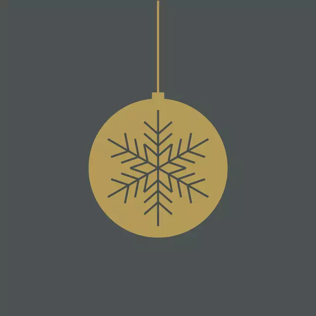 Tischset Weihnachtskugel Schneeflocke