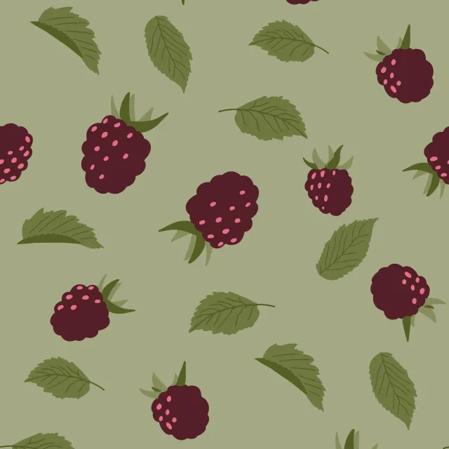 Kissen Autumn Berries Brombeermuster