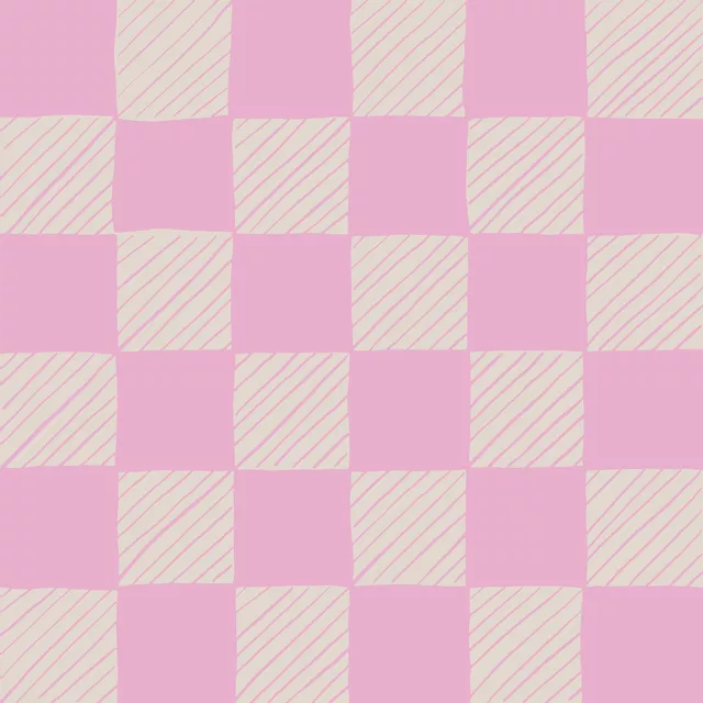 Kissen Karomuster rosa beige