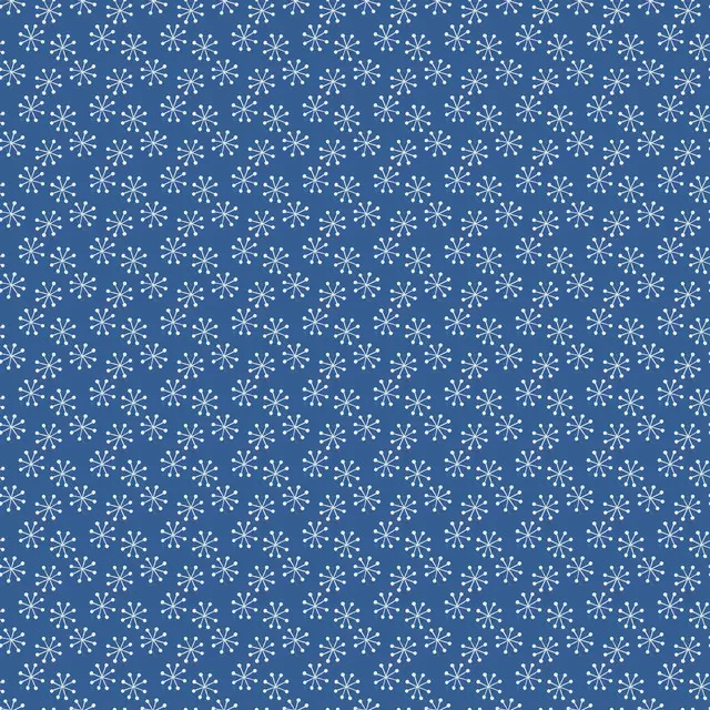 Schneeflocken auf Blau