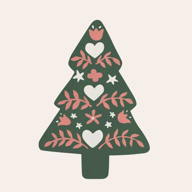 Kissen Weihnachtsbaum Folkart