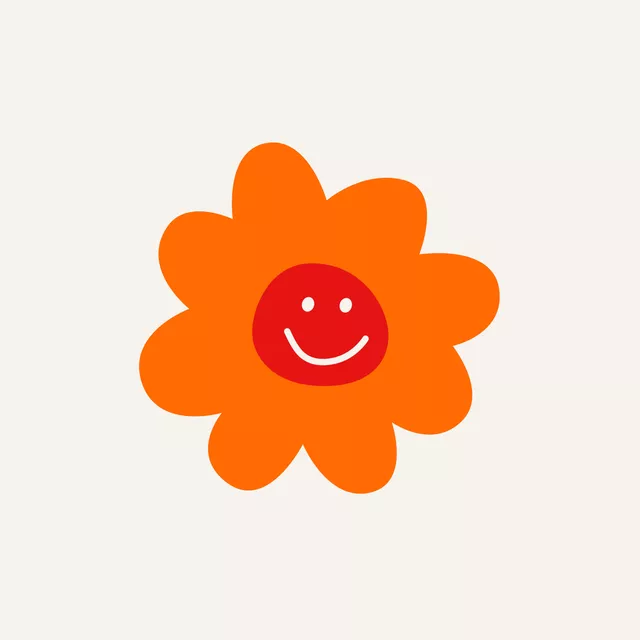 Sitzkissen Blume Smile