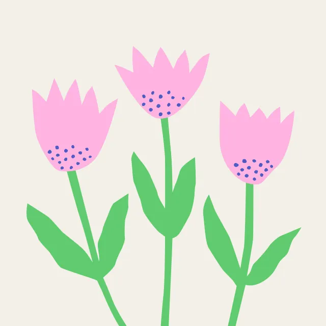 Kissen Frühlingsblumen Rosa