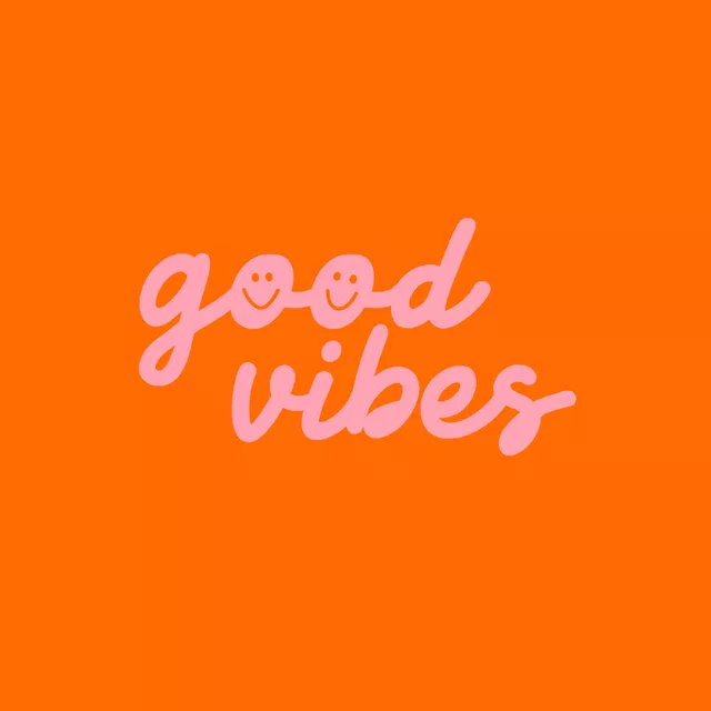 Kissen good vibes orange