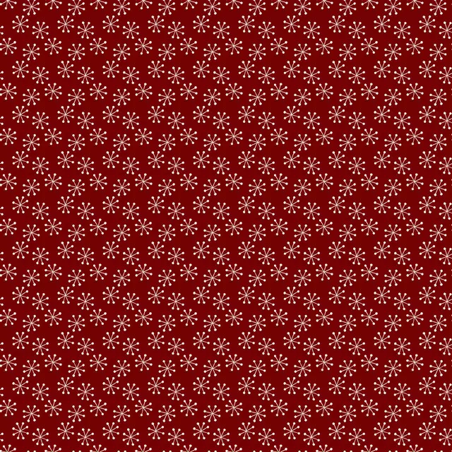 Schneeflocken auf Rot