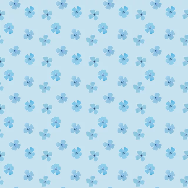 Kissen Muster Blüten blau II