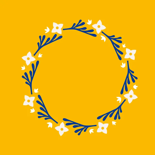 Tischset Sommerblumenkranz