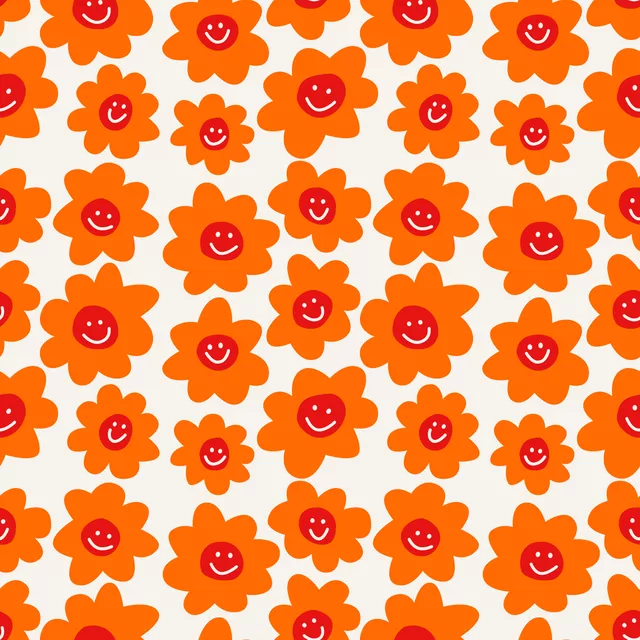 Sitzkissen Muster Blumen Smile