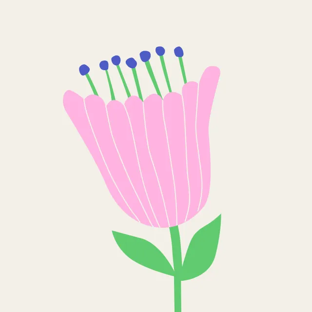Kissen Blume rosa
