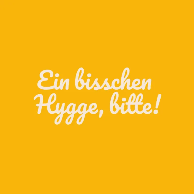 Kissen Ein bisschen Hygge gelb