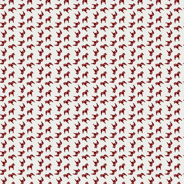 Tischdecke Muster Dalapferd Rot