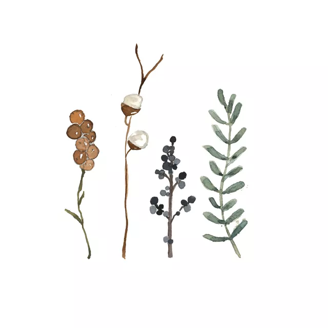 Servietten Cosy Autumn Trockenblumen