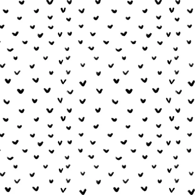 Bettwäsche Hearts schwarz-weiß