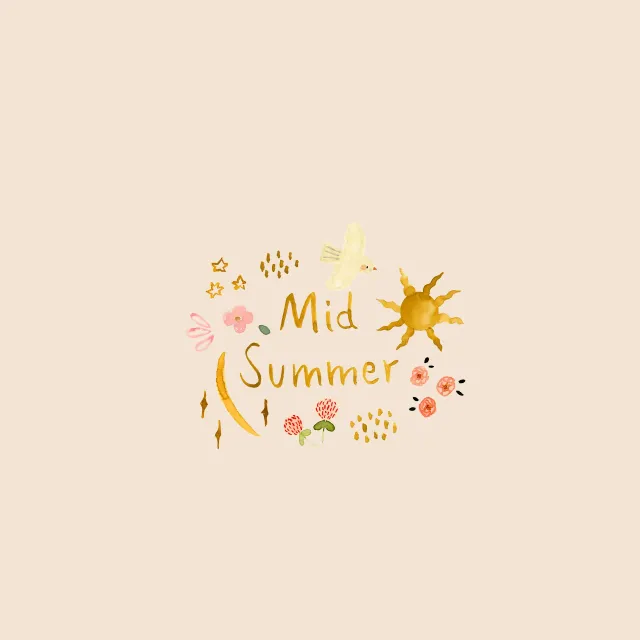 Servietten Midsummer lettering hellbeige