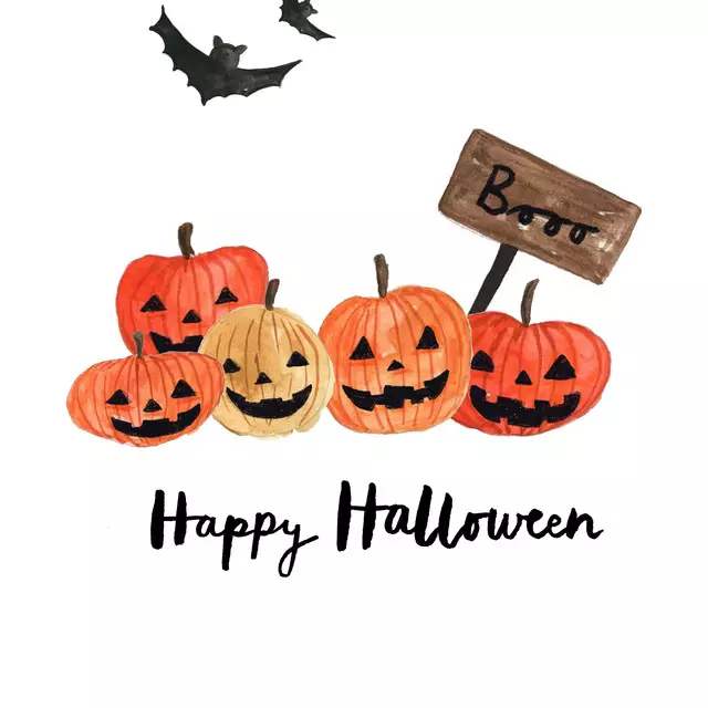 Geschirrtücher Happy Halloween Szene