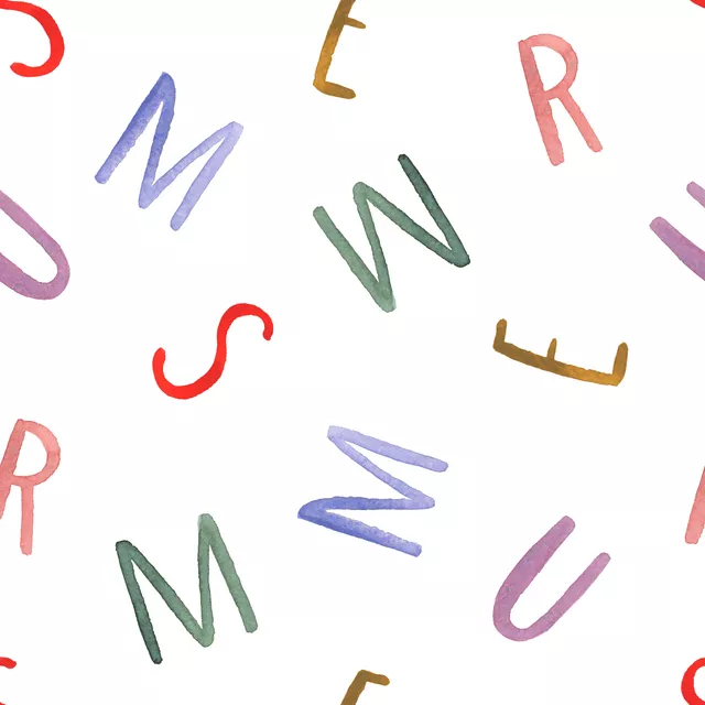 Bankauflage Summer Typo