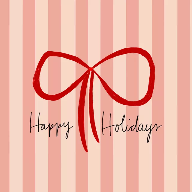 Kissen Happy Holidays Schleife