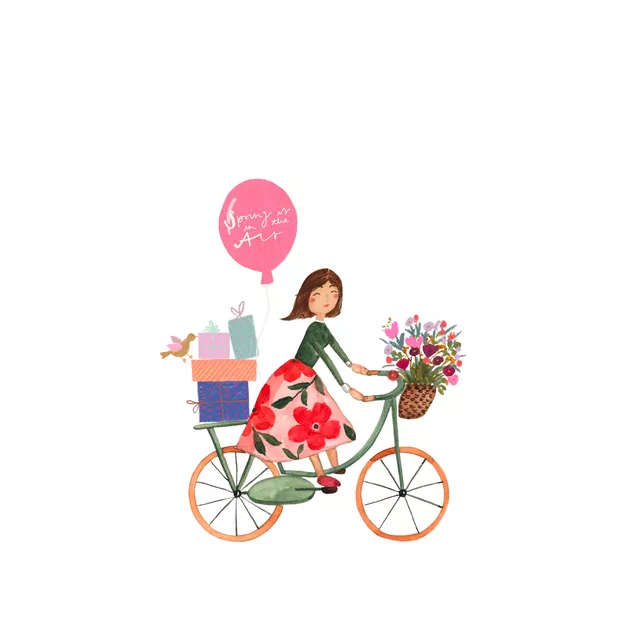 Tischset Easter Fun Bike Girl