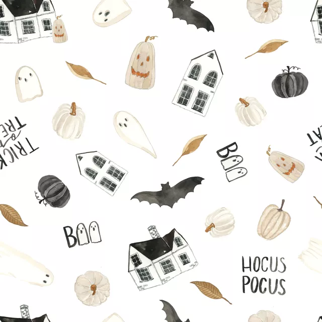 Dekovorhang Halloween Pattern