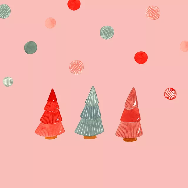 Tischset Trees-rosa