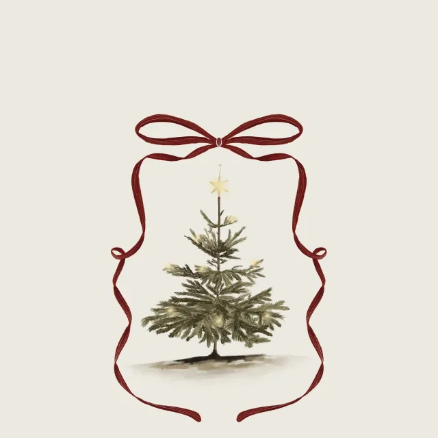 Kissen vintage christmas tree