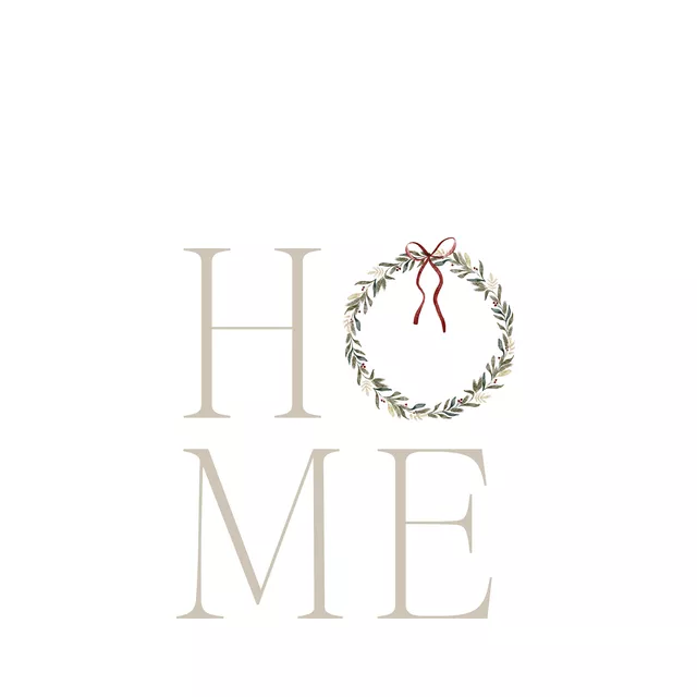 Servietten Classic christmas home beige