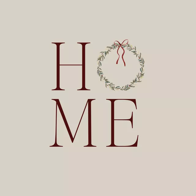 Tischset Classic christmas home rot