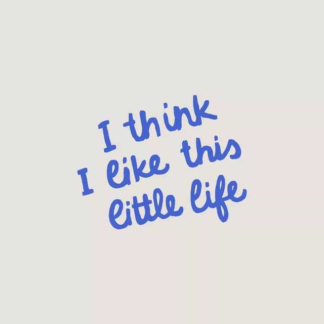 Kissen like this little life blau