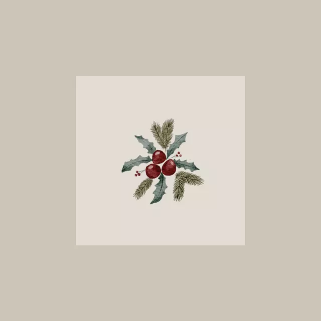 Servietten Classic christmas misteltoe