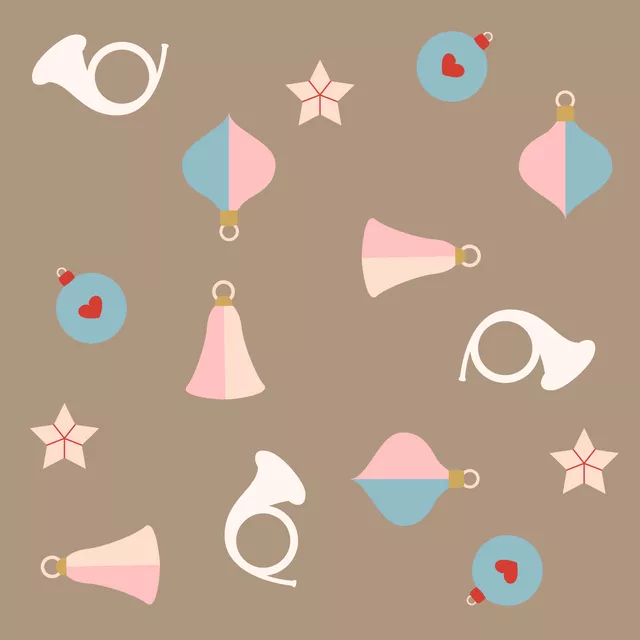 Wichtel Schmuck Pattern Braun