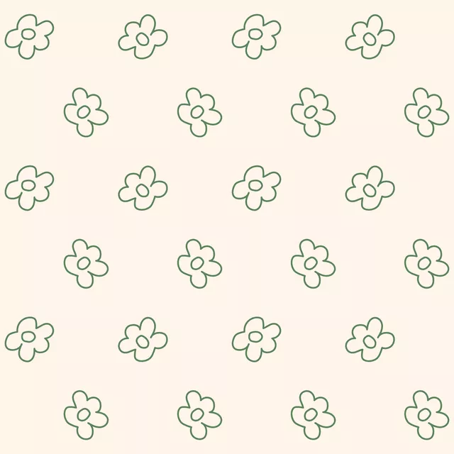 Tischdecke Flower Pattern Outline