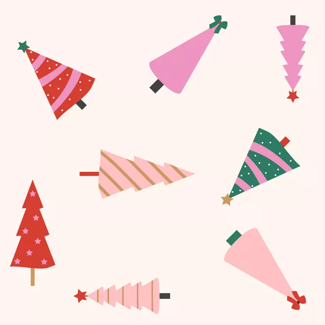 Weihnachtswald bunt