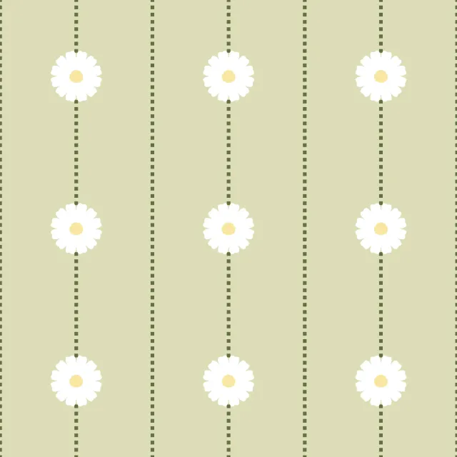 Kissen Streifen mit Blumen