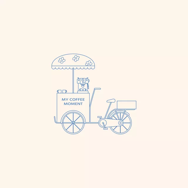 Geschirrtücher Coffee Bike Blue