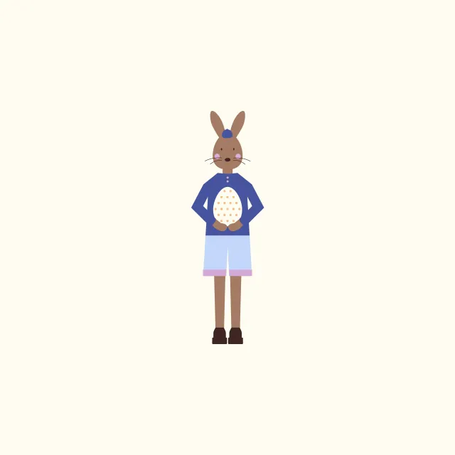 Kissen Osterhase Junge