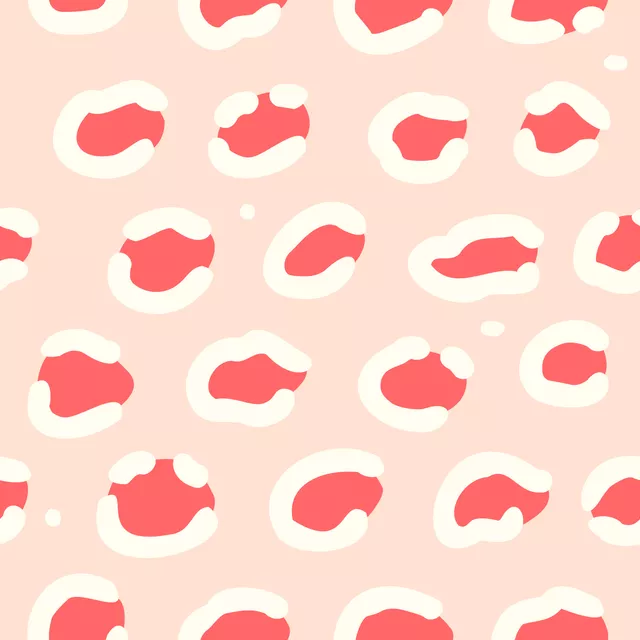 Kissen Leo Print Funky Red