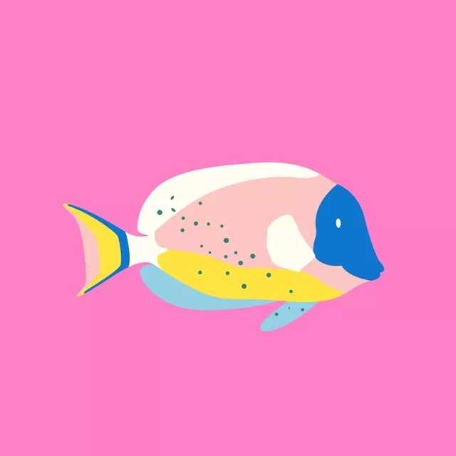 Tischset Funky Fish pink