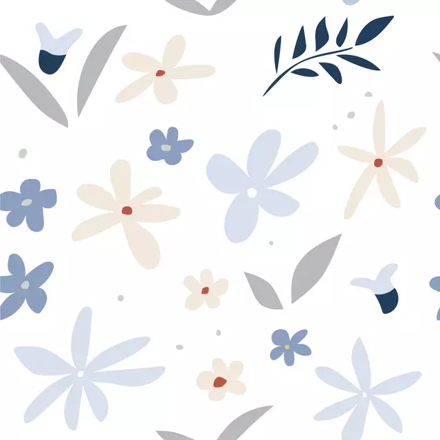 Kissen Sommer Floral blau