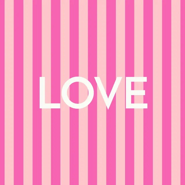 Kissen LOVE COLORFUL PINK