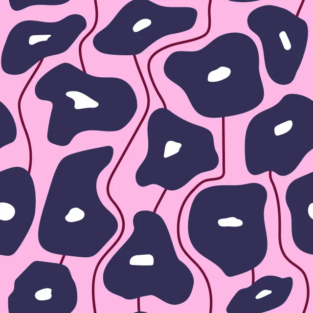 Bettwäsche Poppy Pattern Blue