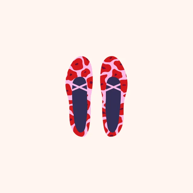 Bodenkissen Poppies on Shoes