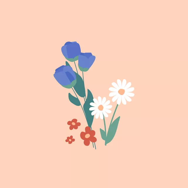 Geschirrtücher Gartenblumen peach