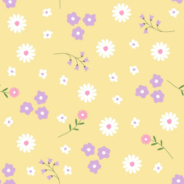 Kissen Blumenmuster Gelb